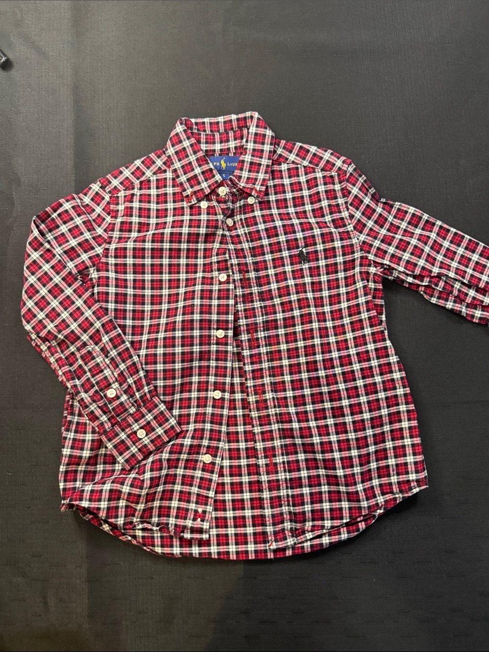 Ralph Lauren Blue Label Red Plaid Button-Down Shirt Y2K